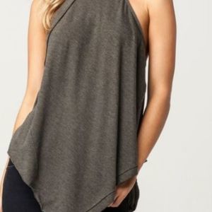 Free people twin peaks green grey halter tank S